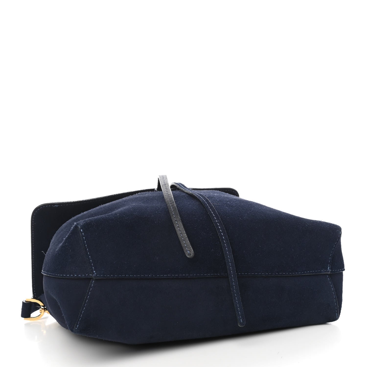 Mansur Gavriel Suede Mini Lady Bag Navy Blue 4 of 9