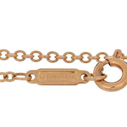 Tiffany 18K Rose Gold Diamond T Double Chain Bracelet 3 of 4