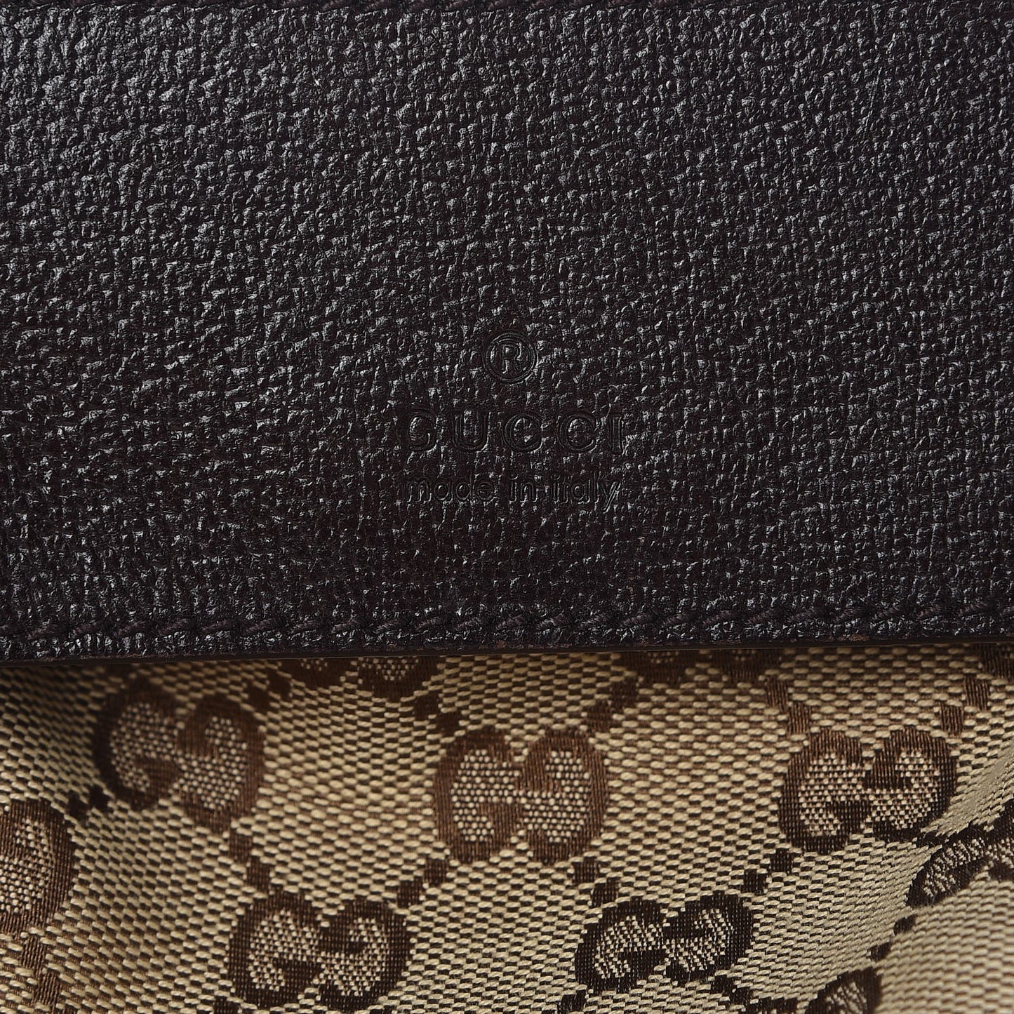 Monogram Web Belt Bag Dark Brown