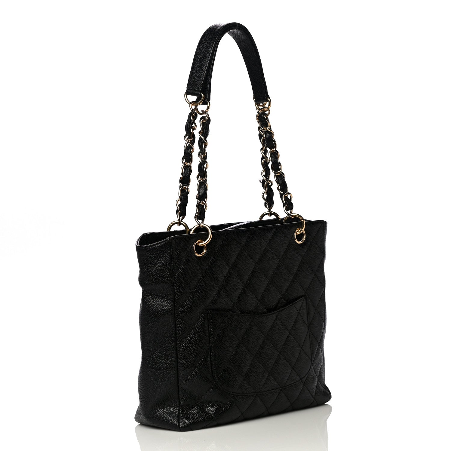 Chanel Caviar Quilted Petit Shopping Tote PST Black 3 of 19