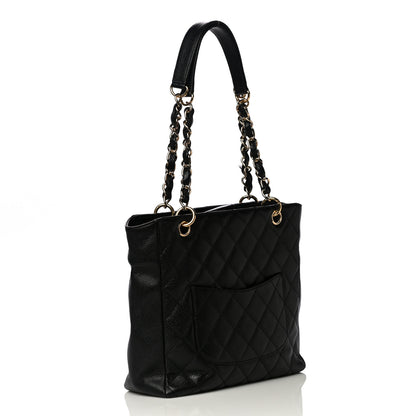 Chanel Caviar Quilted Petit Shopping Tote PST Black 3 of 19