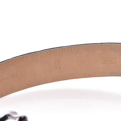 Chanel Lambskin Quilted CC Belt 80 32 Black 5 of 9