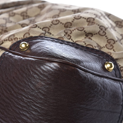 Gucci Monogram Large Jockey Hobo Dark Brown 11 of 16