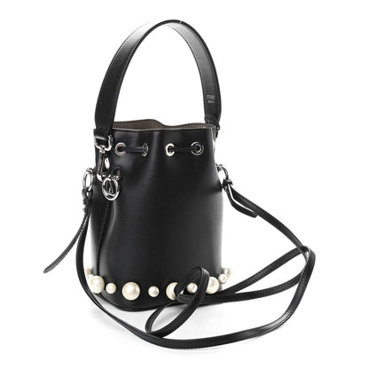 Fendi Vitello Liberty Pearl F is Fendi Mini Mon Tresor Bucket Bag Black 3 of 10