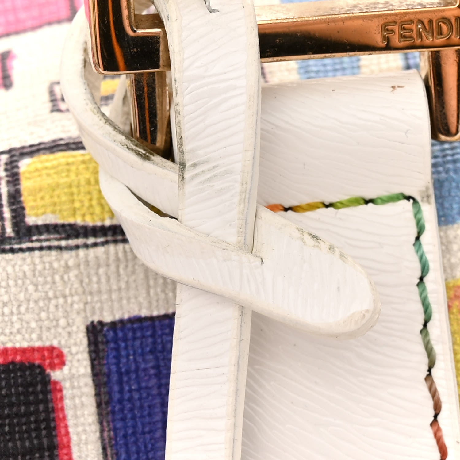 Fendi Zucca Spalmati Vitello FF Multicolor Forever Boston Multicolor White 11 of 15