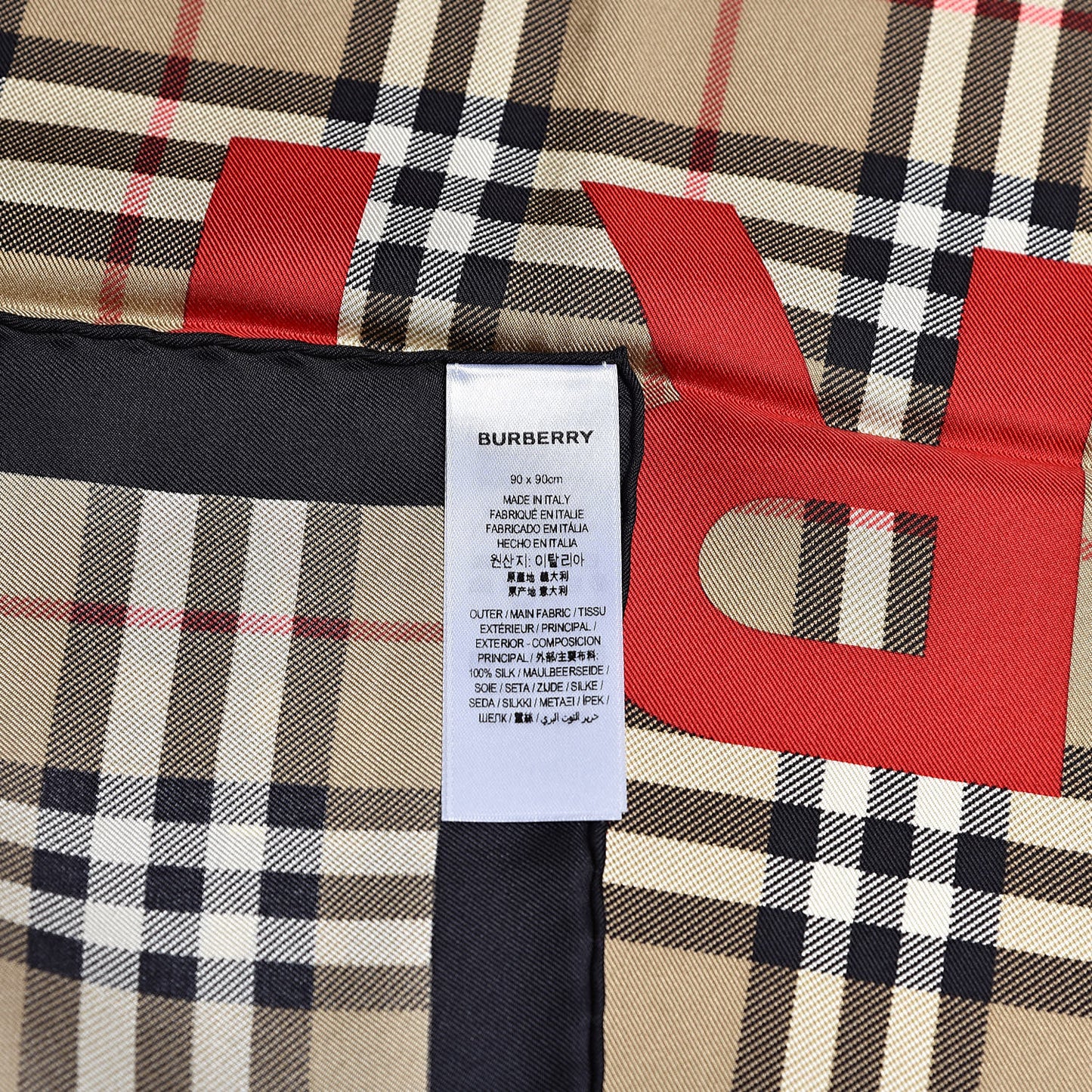 Silk Horseferry Print Vintage Check Scarf Archive Beige