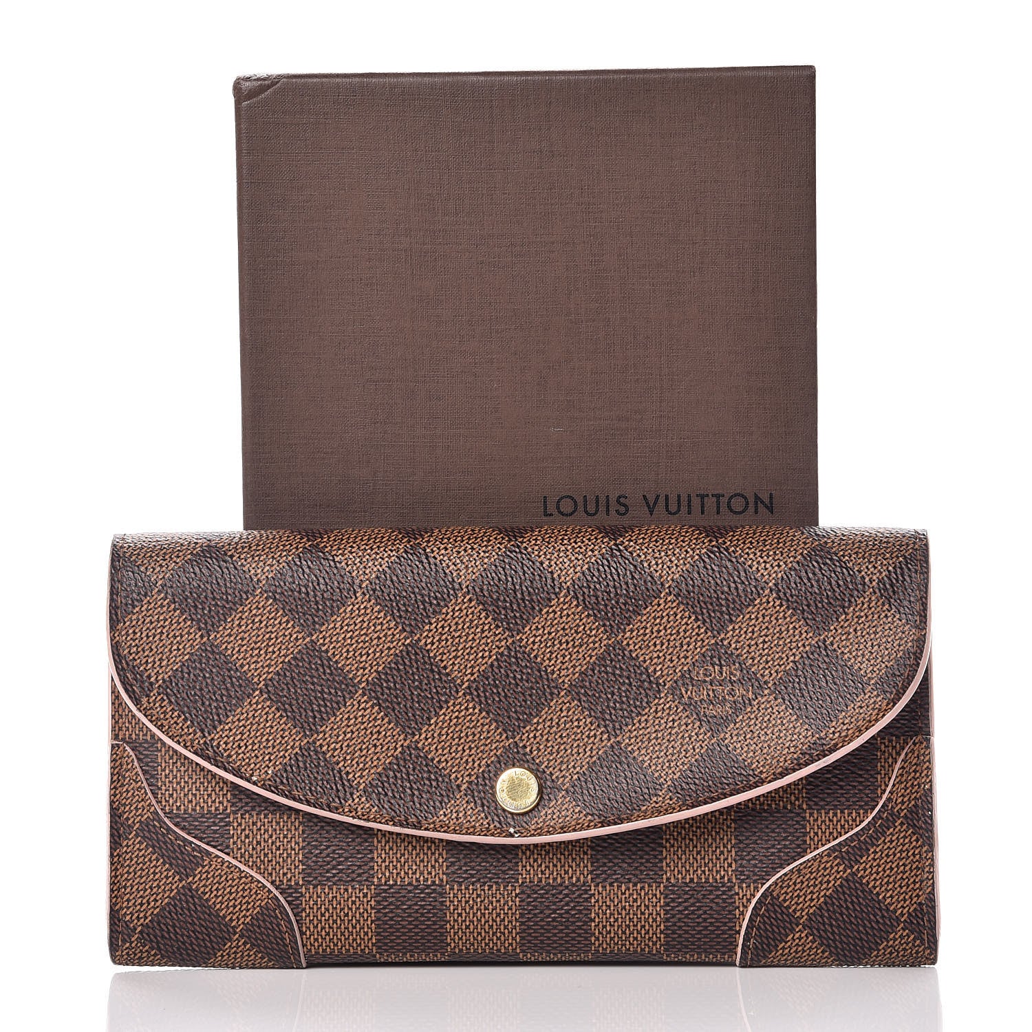 Louis Vuitton Damier Ebene Caissa Wallet Rose Ballerine 13 of 13