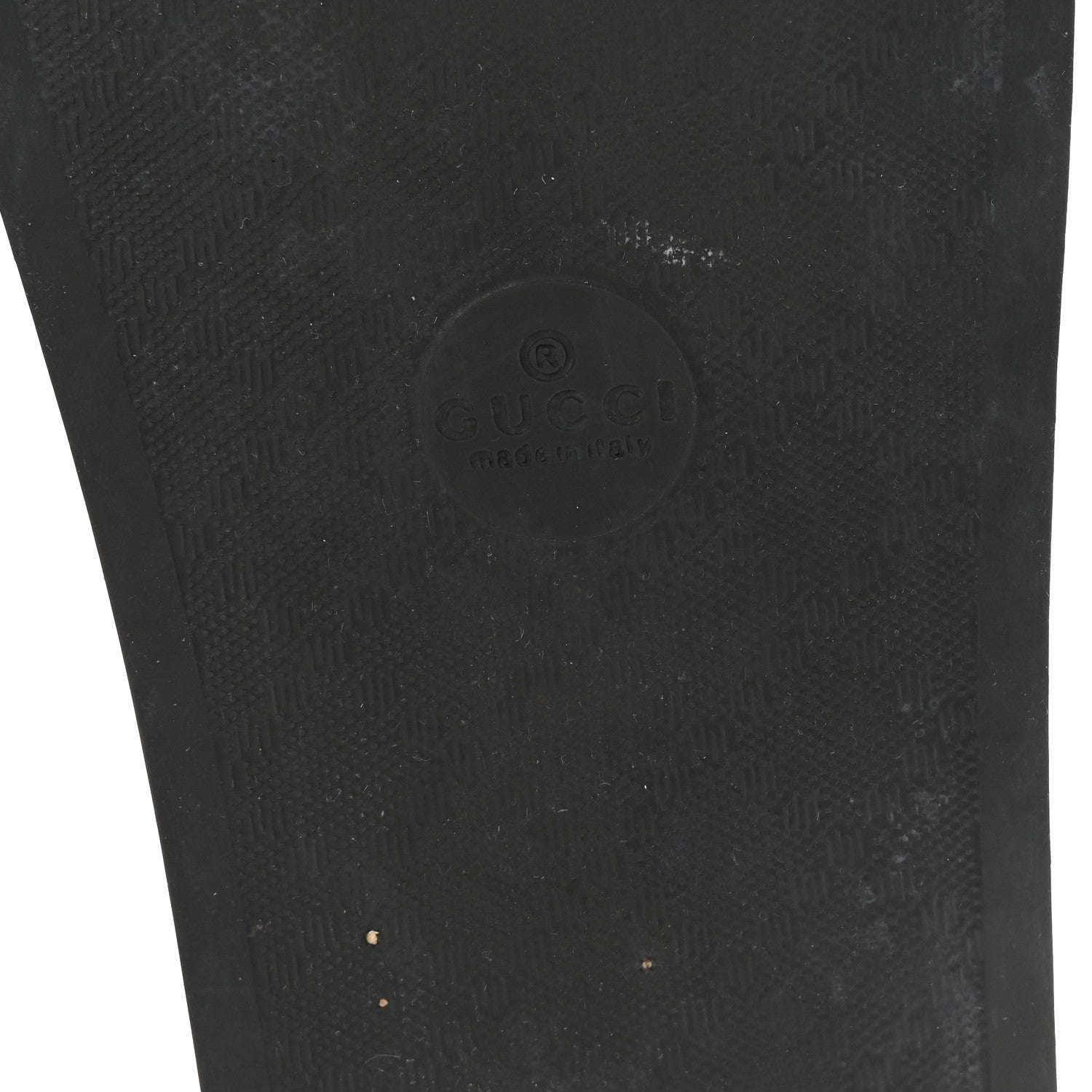 Gucci Rubber GG Monogram Perforated Womens Slide Sandals 40 Black 7 of 8