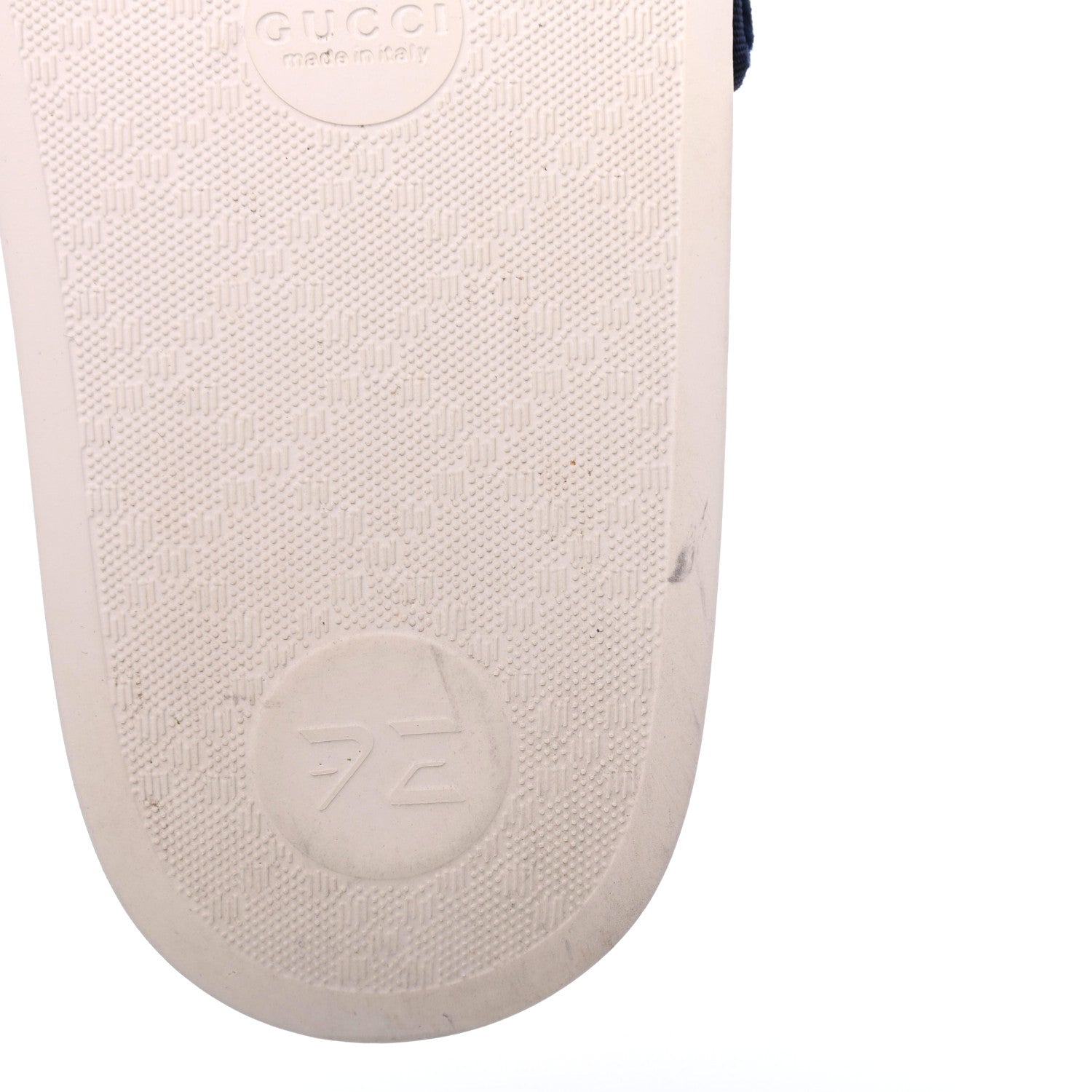 Gucci Velvet GG Monogram Slide Sandals 38 Blue Red 11 of 12