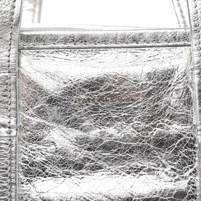 Balenciaga Metallic Calfskin S Bazar Shopper Tote Silver Hardware 14 of 14