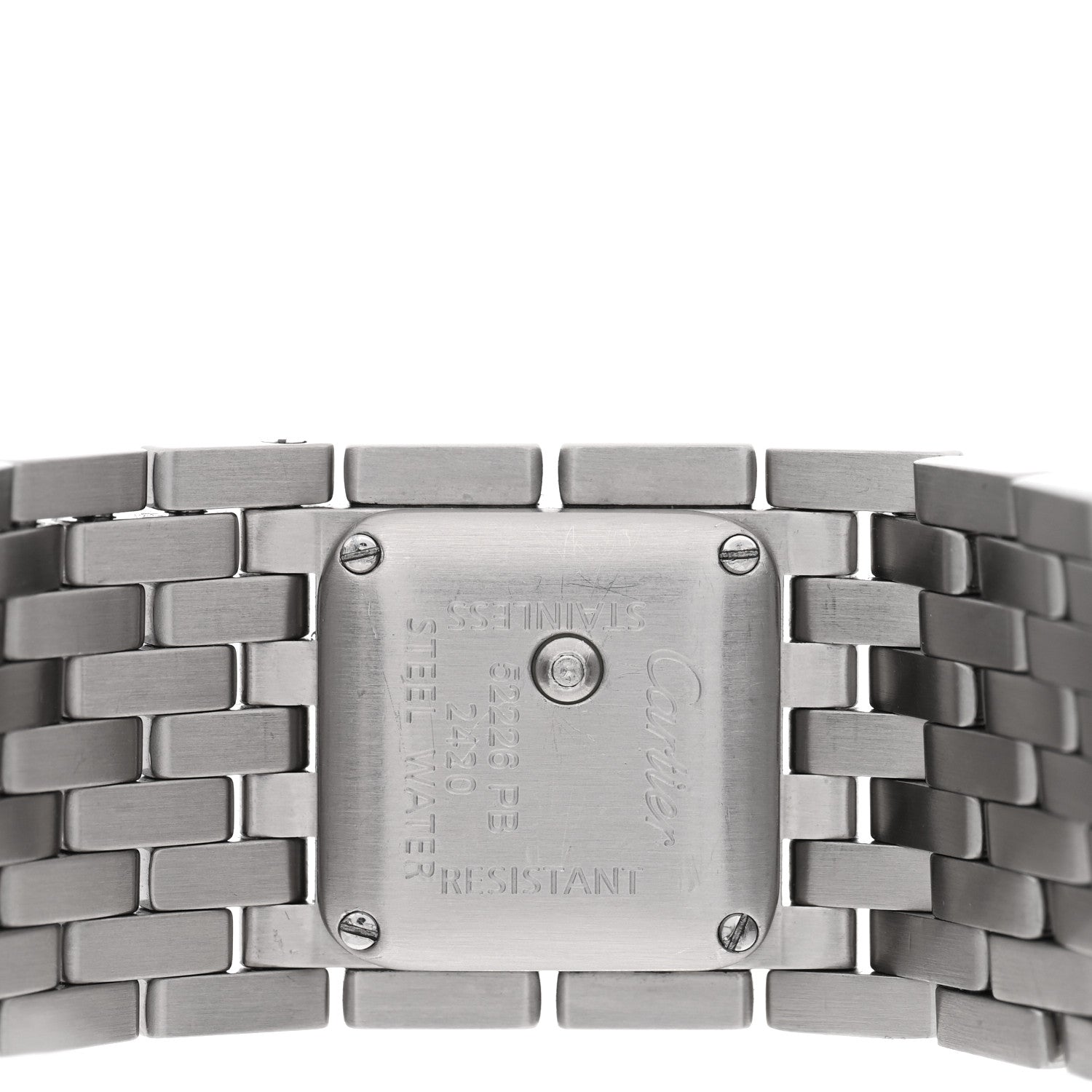 Cartier Stainless Steel Pink Mother of Pearl 21mm Panthere Ruban Quartz Watch 4 of 5