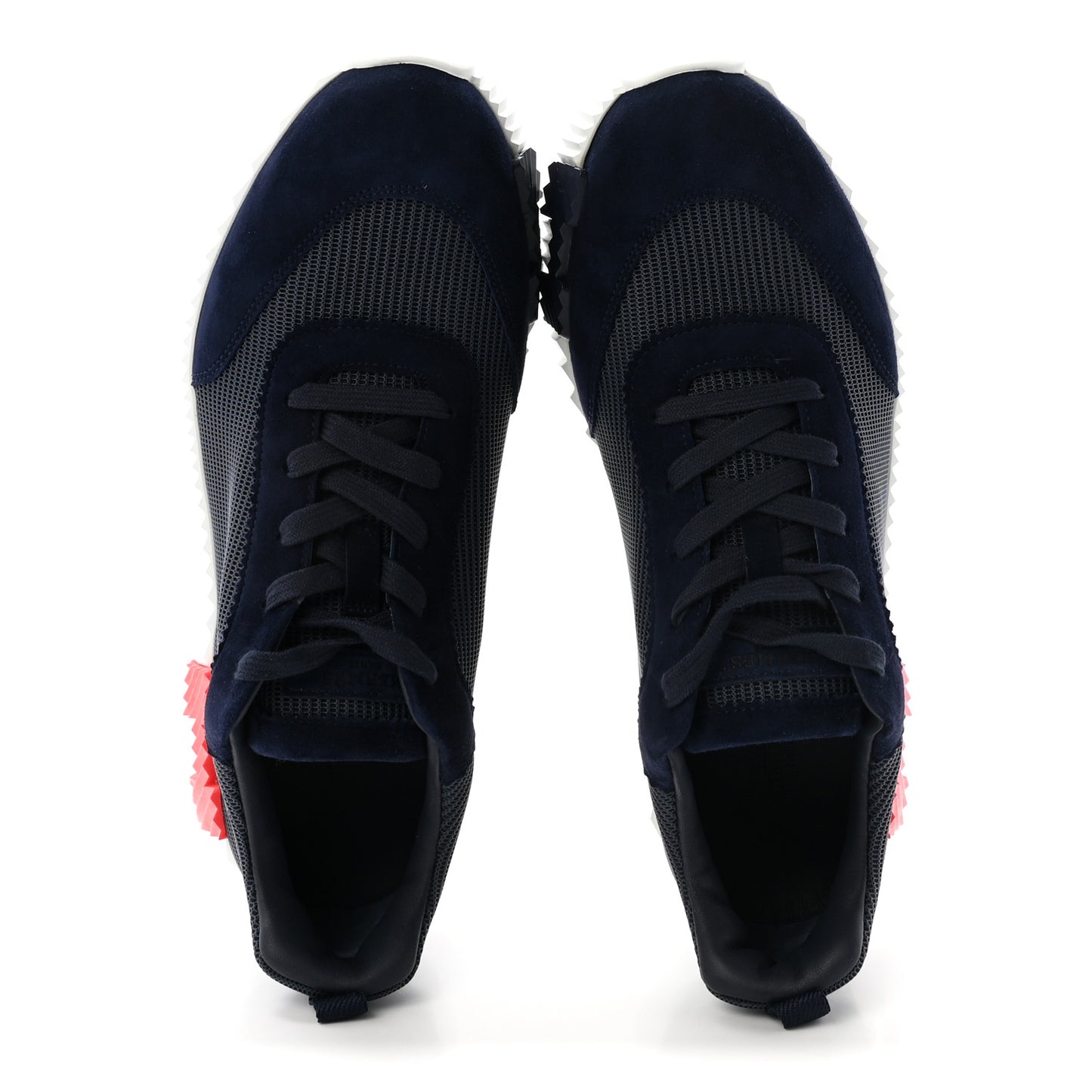 Textured Mesh Suede Goatskin Mens Bouncing Sneakers 44 Marine