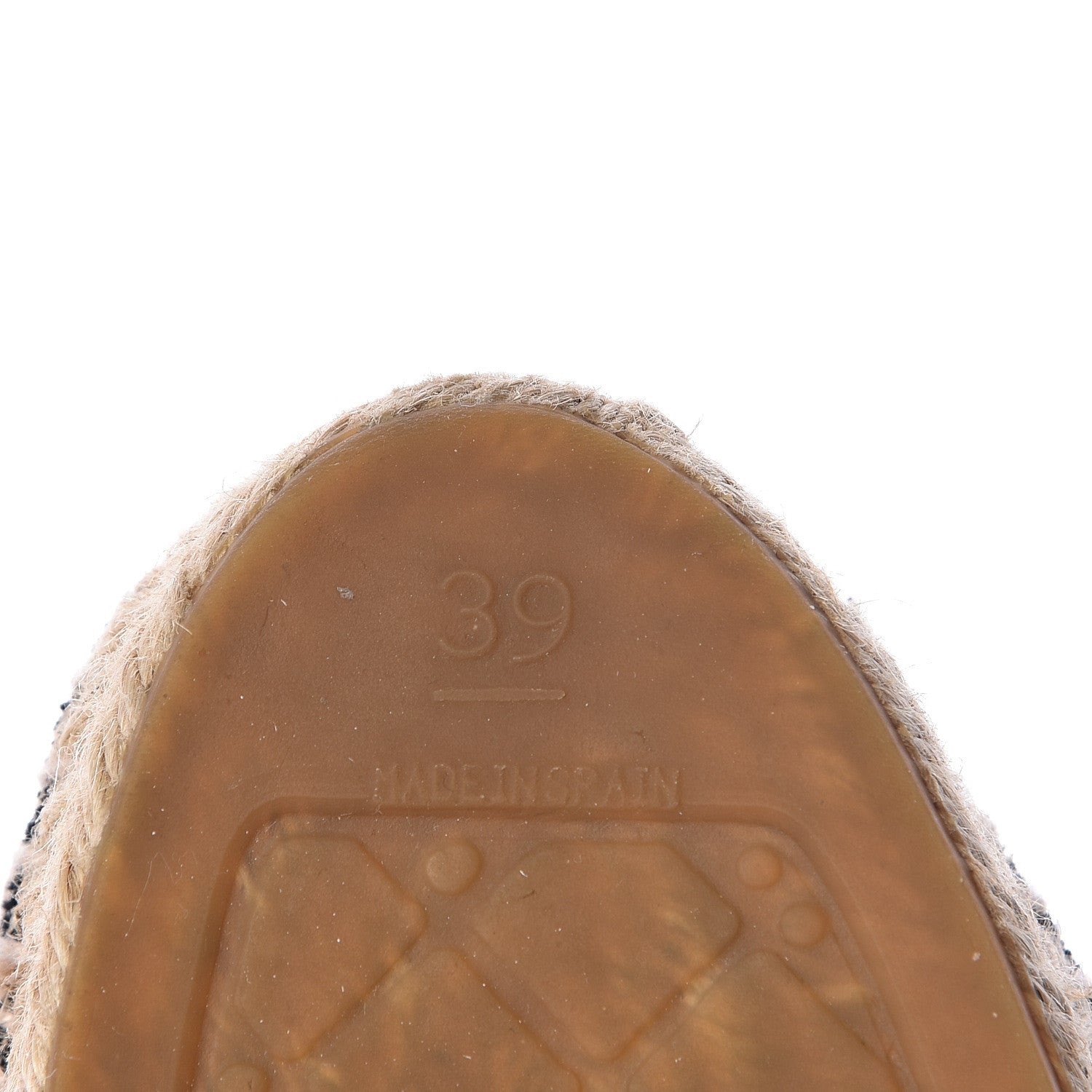 Chanel Toile Sequin CC Espadrilles 39 Beige Black 11 of 13