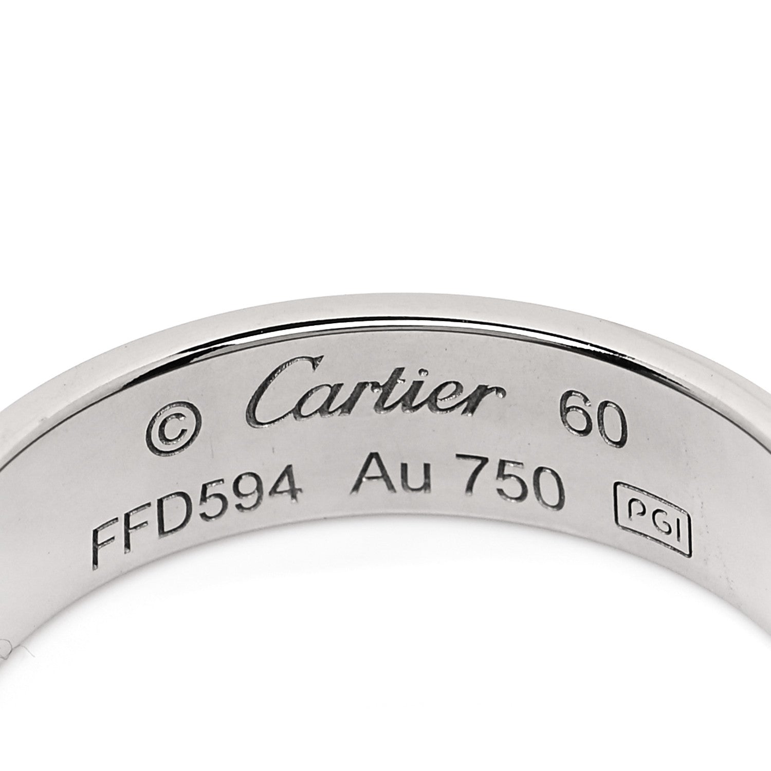 Cartier 18K White Gold 5.5mm LOVE Ring 60 9 4 of 5