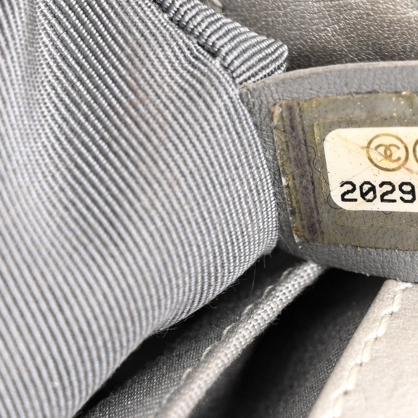 Metallic Lambskin Quilted Small Boy Flap Silver