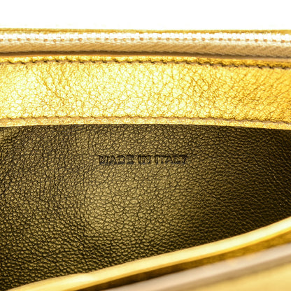 Saint Laurent Metallic Calfskin Monogram Chain Wallet Gold 7 of 7
