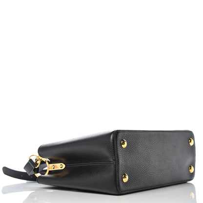 Louis Vuitton Taurillon Capucines PM Black 4 of 9