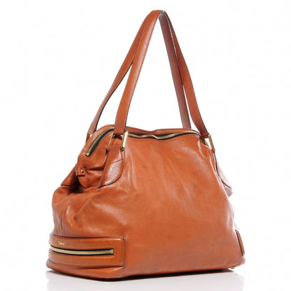 Chloe Leather Cary Zipped Shoulder Bag Whiskey 3 of 7