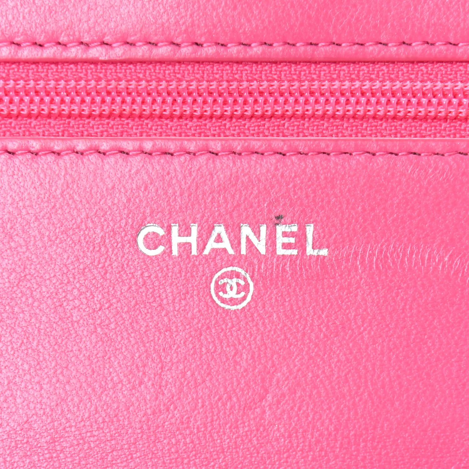 Chanel Lambskin Quilted Wallet On Chain WOC Pink 14 of 19