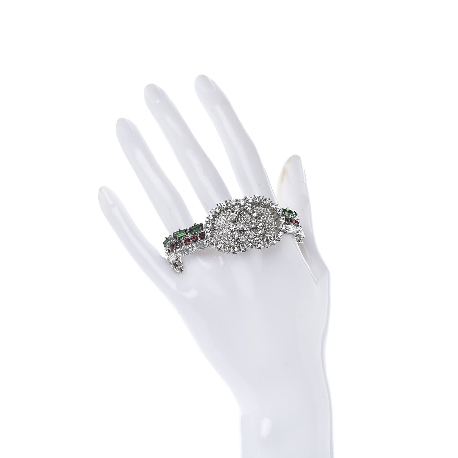 Gucci Crystals Double G Web Bracelet 2 of 9