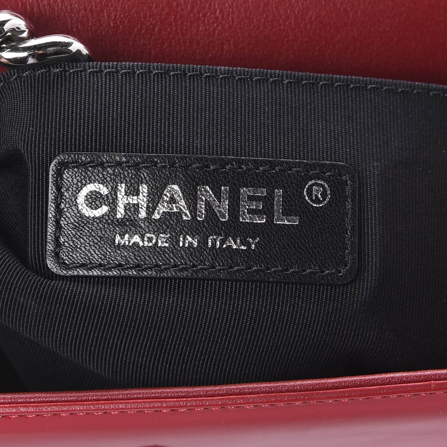 Chanel Patent Calfskin Quilted Small Plexiglass Boy Flap Red 6 of 11
