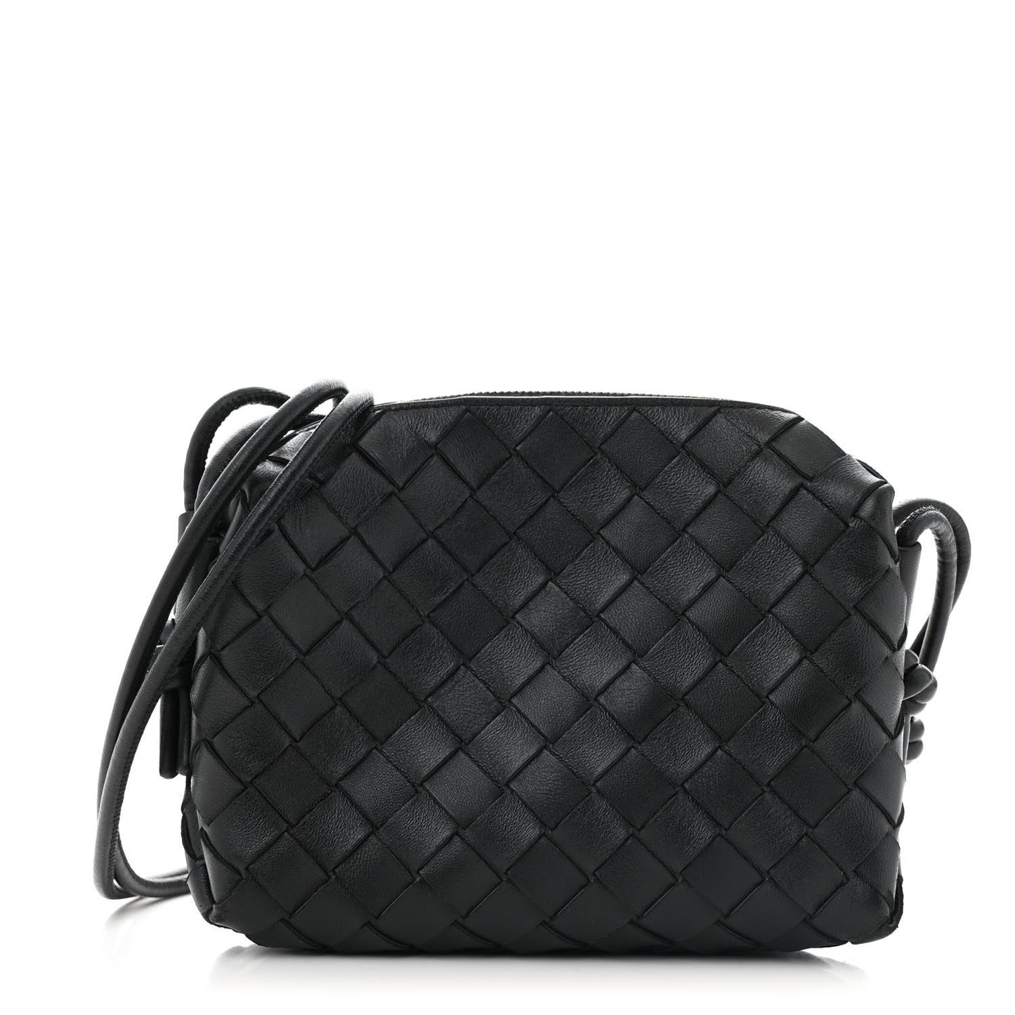 Nappa Intrecciato Mini Loop Camera Bag Black