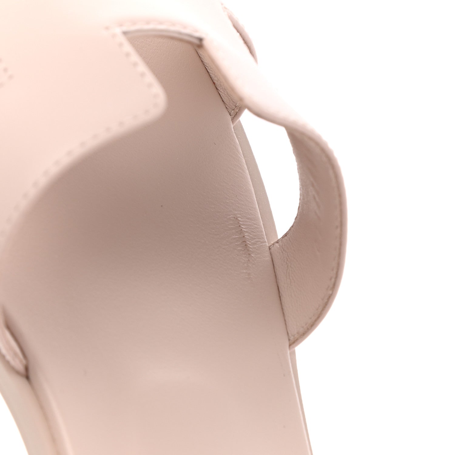 Hermes Box Calfskin Oran Sandals 38 Rose Pale 9 of 10