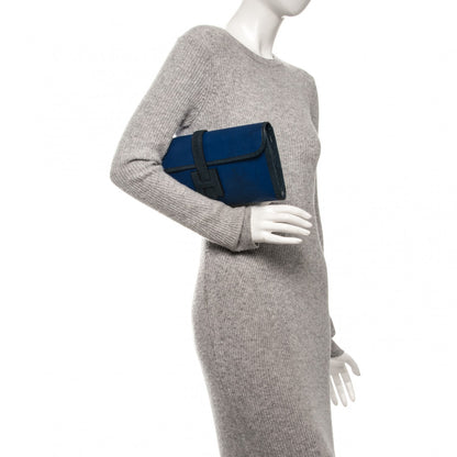 Hermes Swift Lizard Jige Elan 29 Clutch Bleu Roi 2 of 7