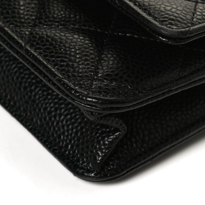 Chanel Caviar Quilted Wallet On Chain WOC Black 11 of 13