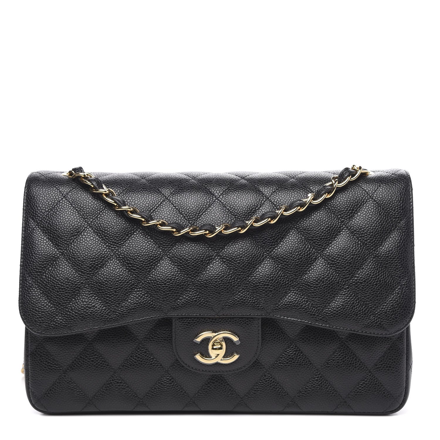 Chanel Caviar Quilted Jumbo Double Flap Black 1 of 11