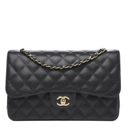 Chanel Caviar Quilted Jumbo Double Flap Black 1 of 11