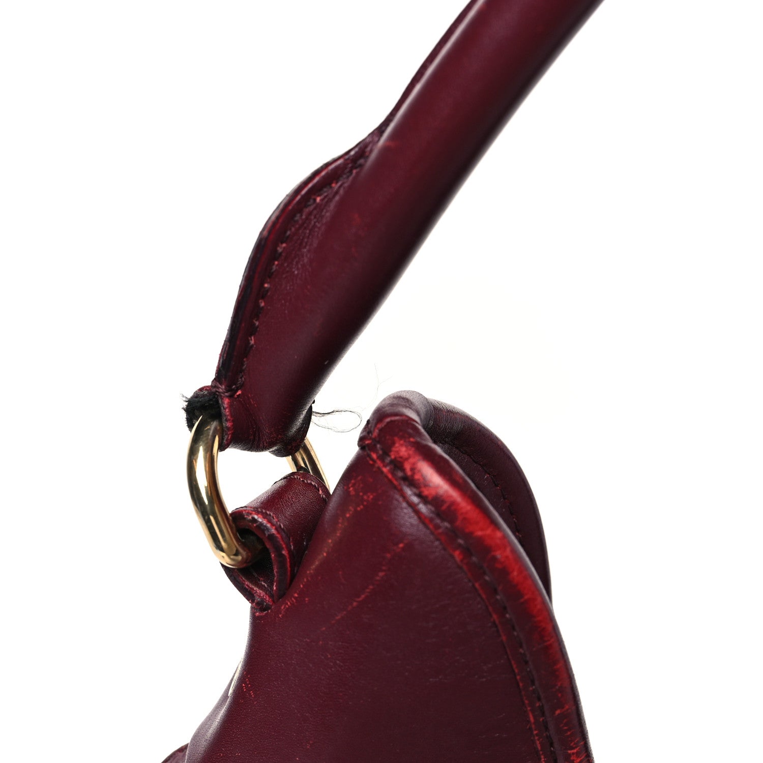 Burberry Haymarket Check Small Brooklyn Hobo Burgundy 12 of 14