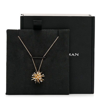 David Yurman 18K Yellow Gold Diamond Small Supernova Pendant Necklace 5 of 5