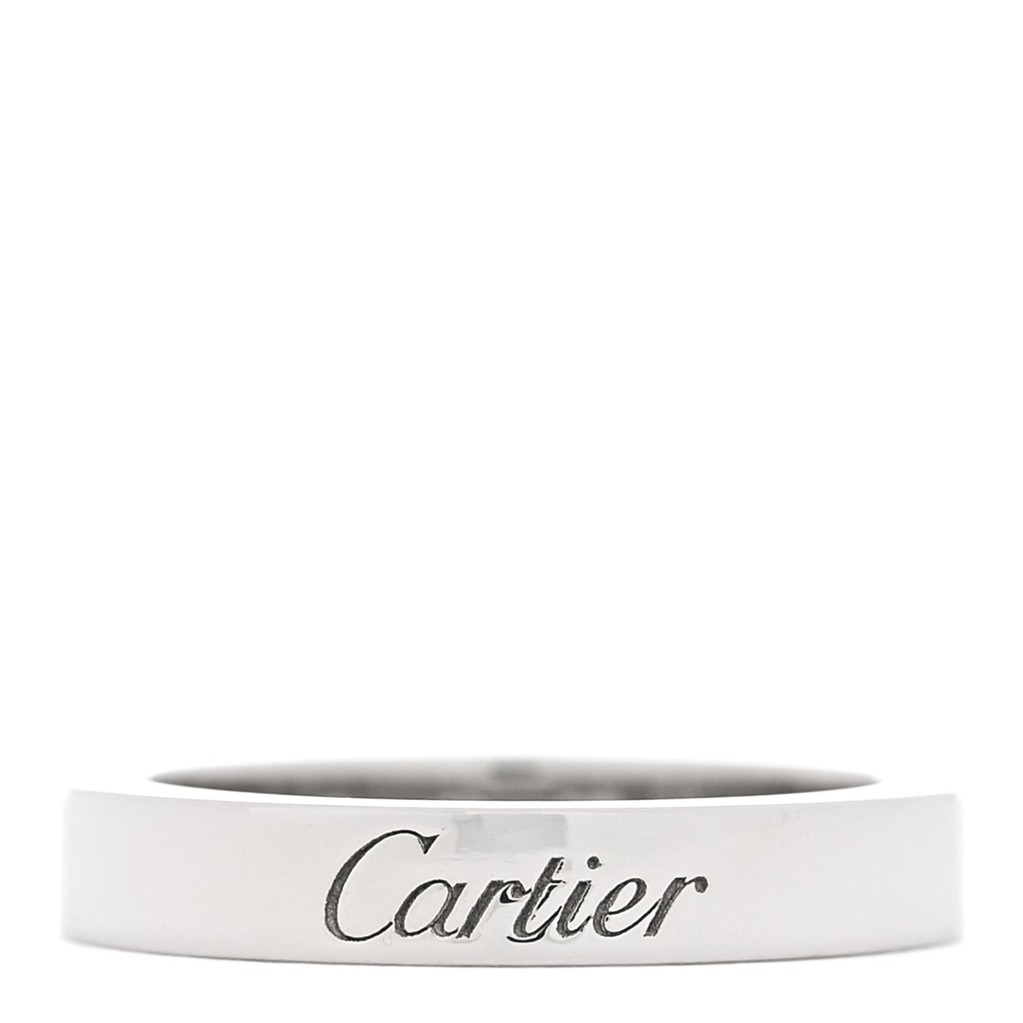 Platinum 3mm C De Cartier Wedding Band Ring 45 3.25
