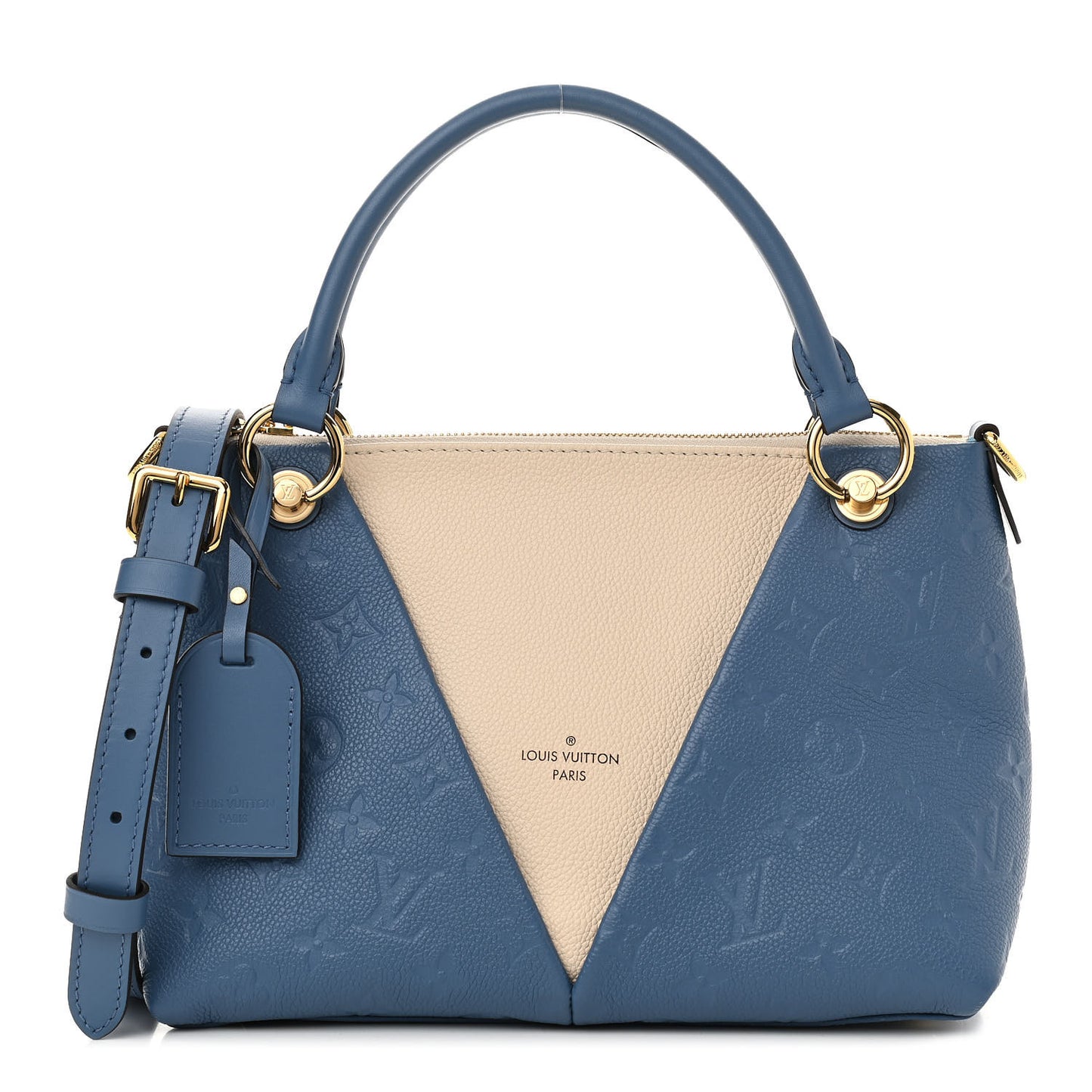 Empreinte V Tote BB Denim Creme