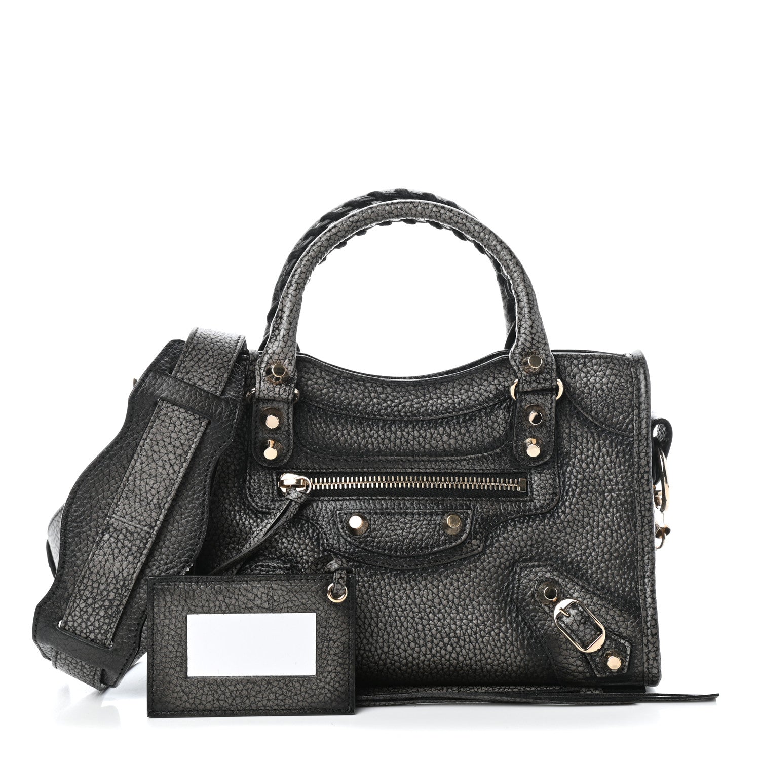 Balenciaga Grained Calfskin Classic Gold Hardware Mini City Ombre Grey Gradient 1 of 8