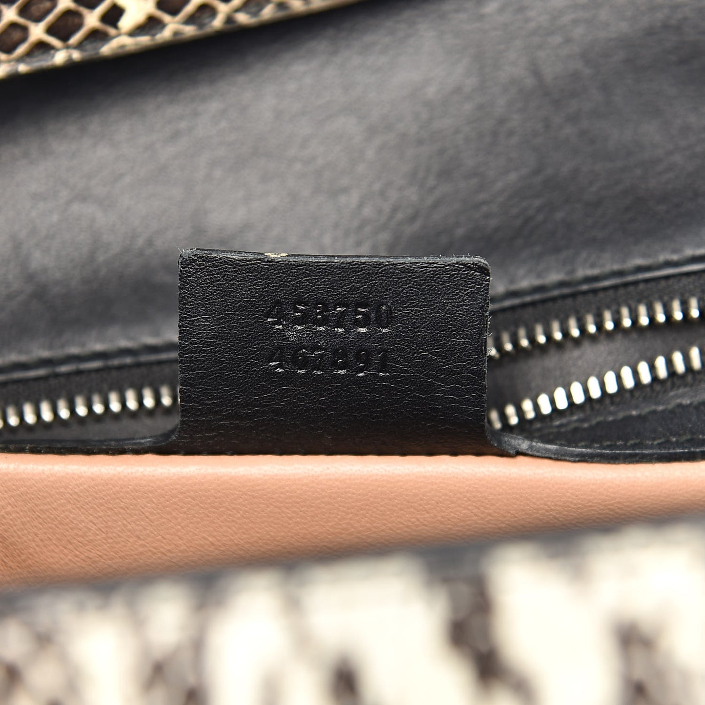 Snakeskin Small Lilith Top Handle Bag Beige