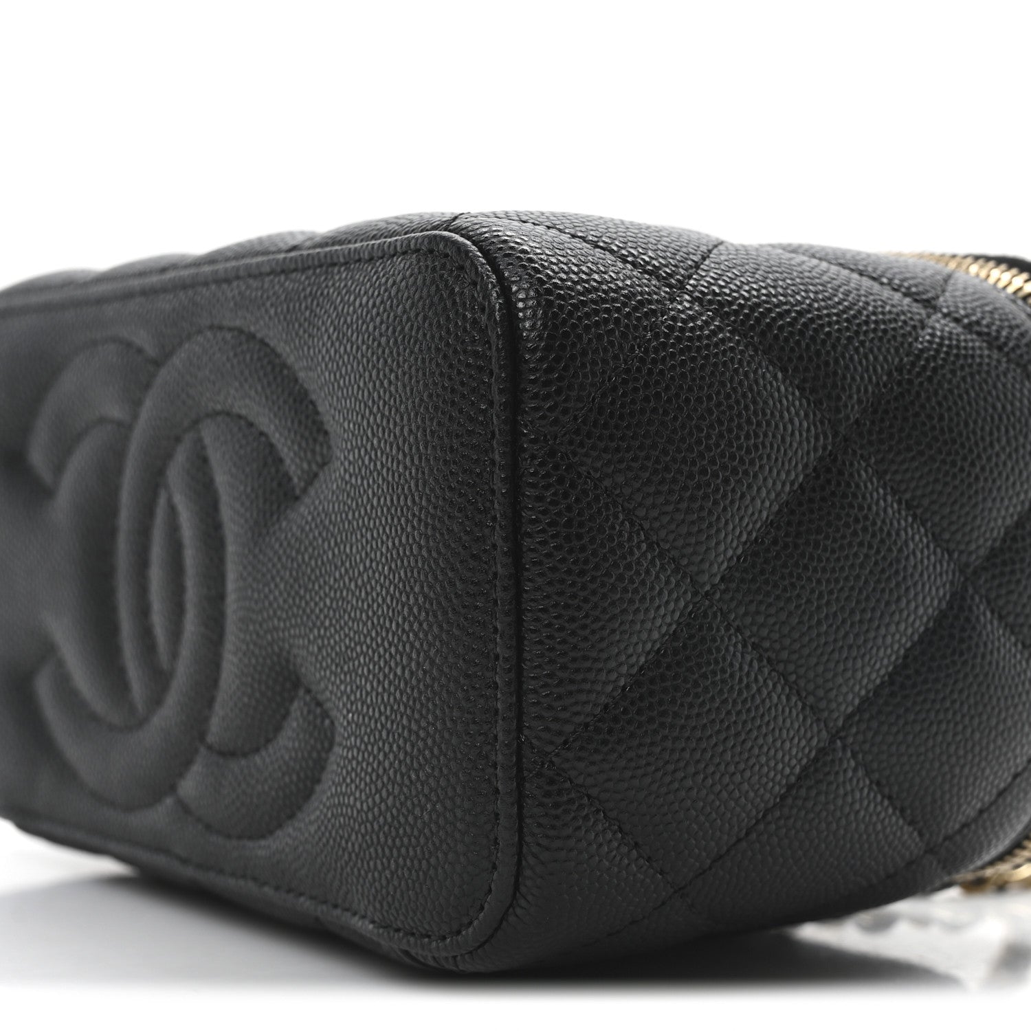 Chanel Caviar Quilted Small Vanity Case With Chain Black 10 of 10
