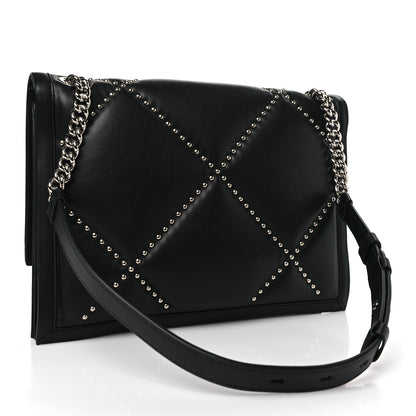 Salvatore Ferragamo Calfskin Studded Small Viva Bow Shoulder Bag Schwarz 3 of 9