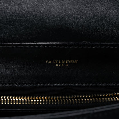 Saint Laurent Calfskin Y Quilted Monogram Small Loulou Chain Satchel Black 6 of 11
