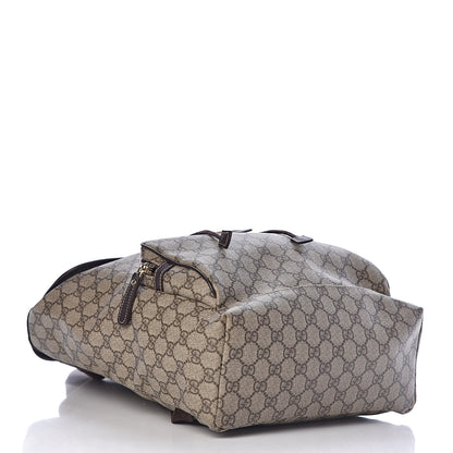Gucci GG Supreme Monogram Medium Single Buckle Rucksack Backpack Beige Ebony Brown 4 of 11