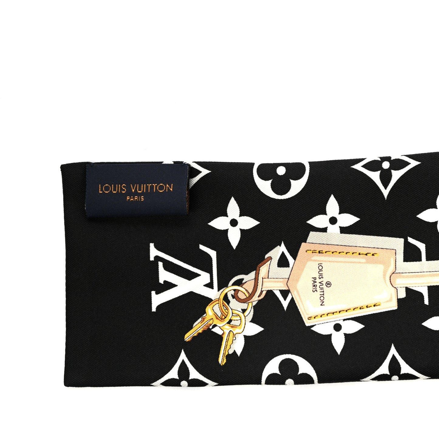 Silk Monogram Confidential Bandeau Black