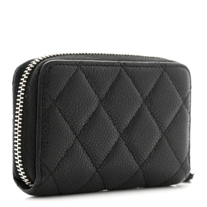 Chanel Caviar Quilted Zip Coin Purse Black 3 of 9
