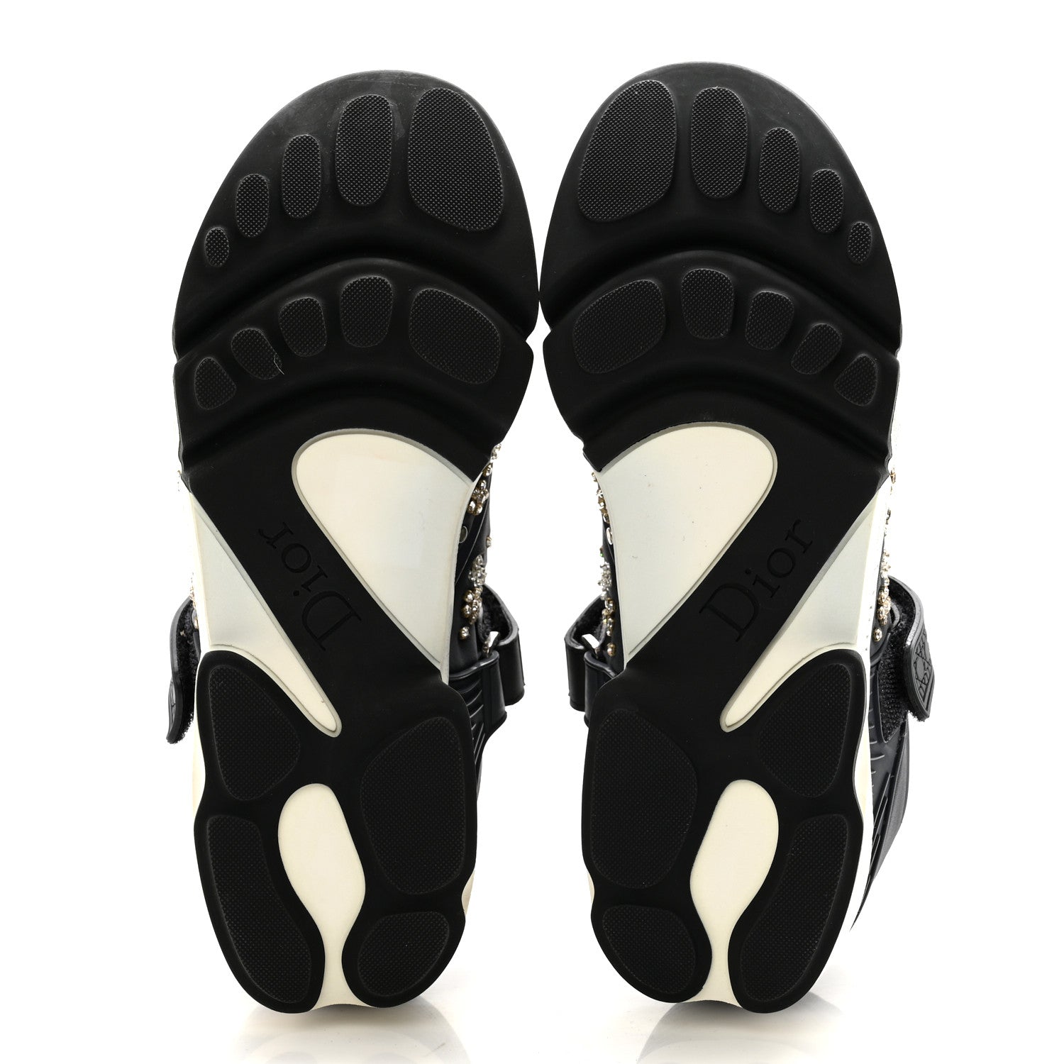 Christian Dior Neoprene Technical Canvas Crystal Embellished Dior Fusion Sneakers 36 Gris Fonce 7 of 8