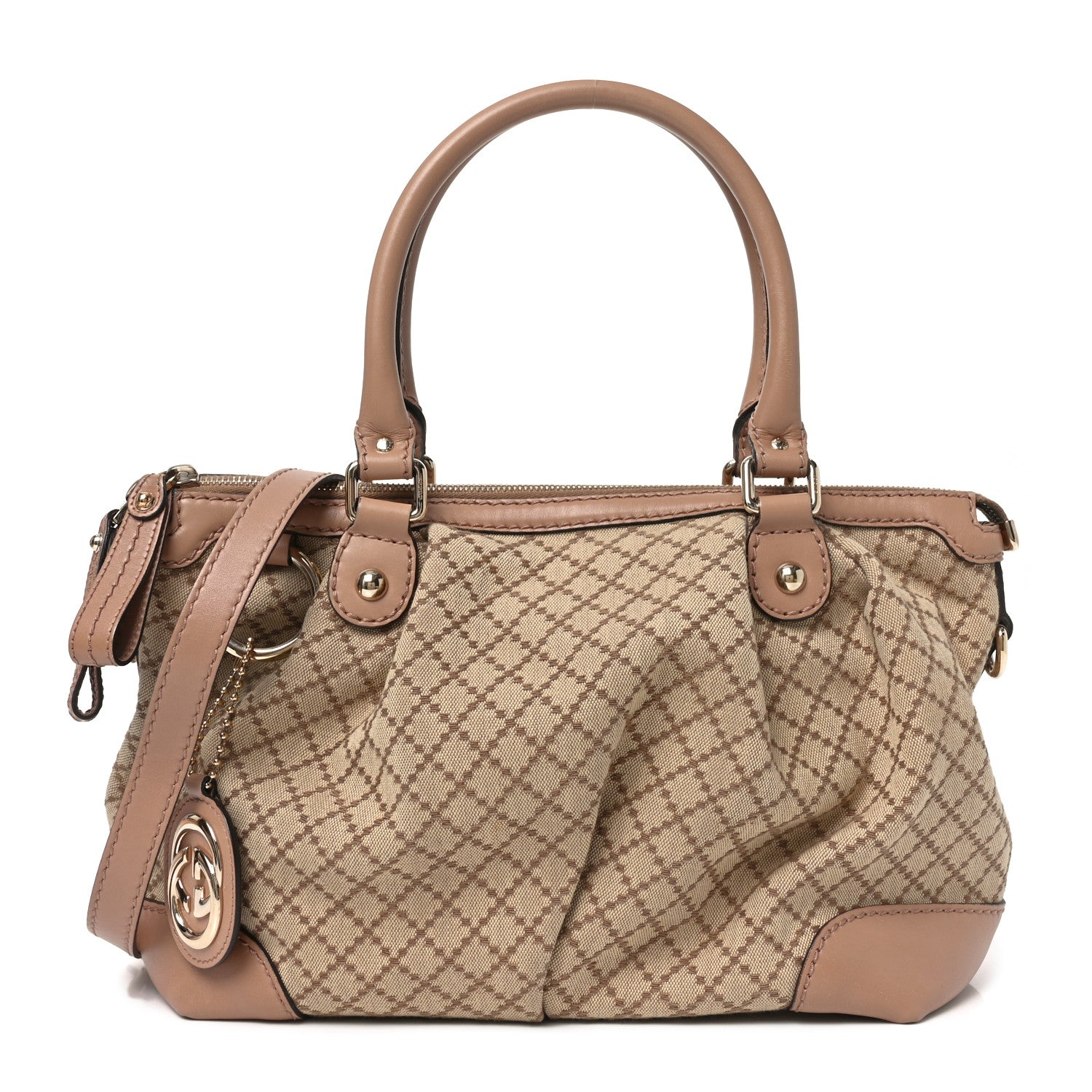 Gucci Diamante Medium Sukey Top Handle Bag Beige Pink 1 of 10