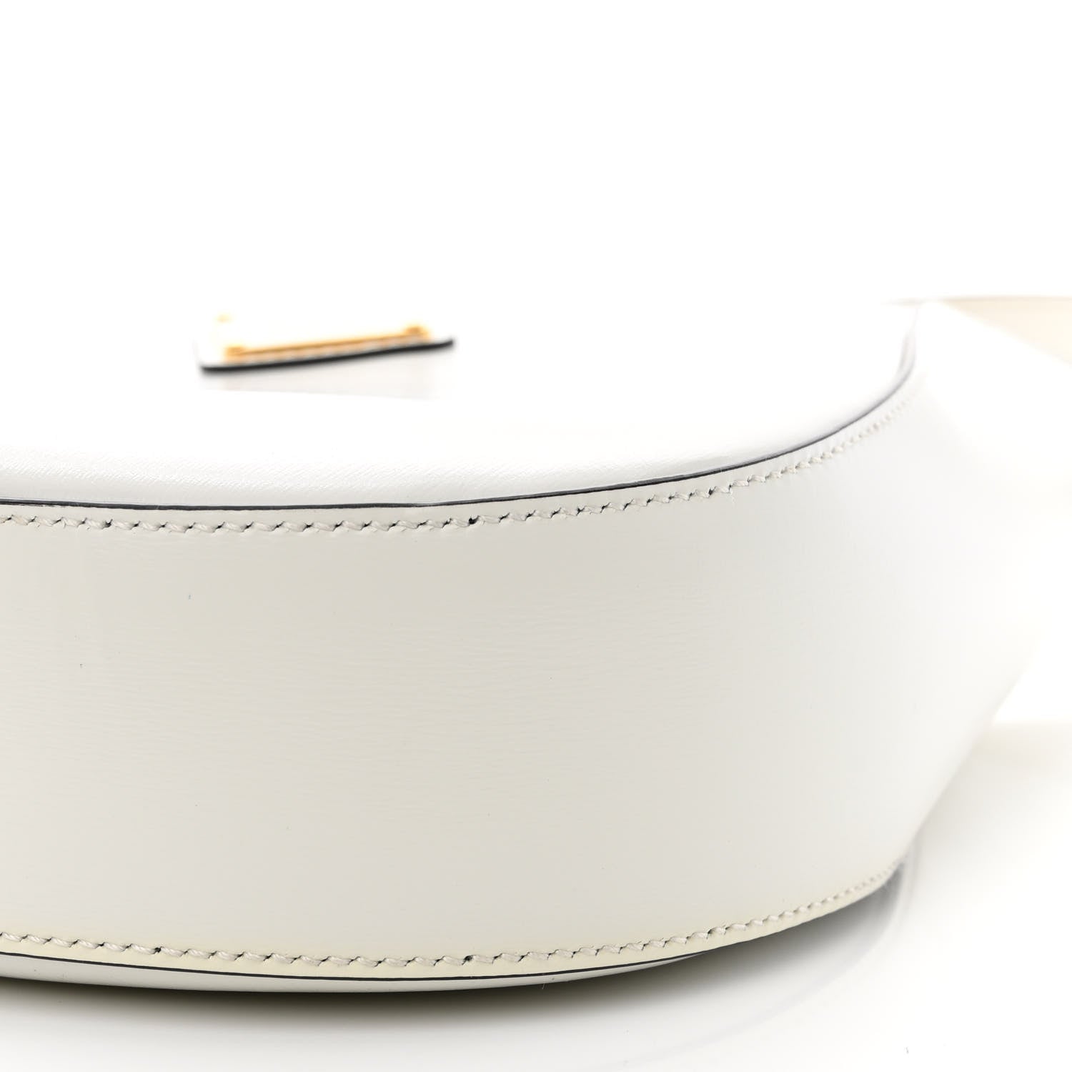 Prada Box Calfskin Shoulder Bag White Black 10 of 10