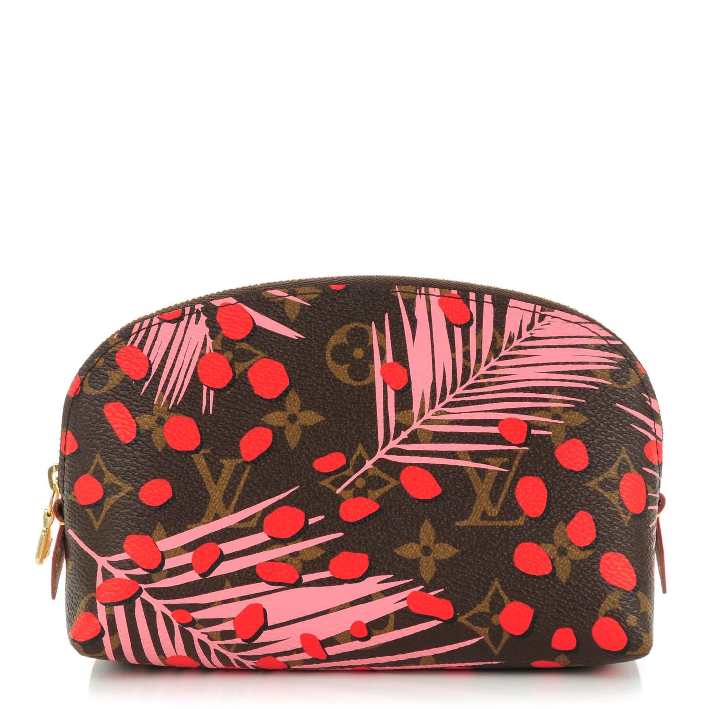Monogram Jungle Dots Cosmetic Pouch Sugar Pink Poppy