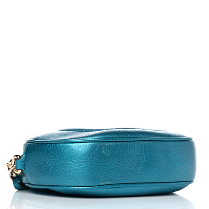 Gucci Metallic Cellarius Calfskin Mini Soho Chain Bag Deep Cobalt 4 of 12