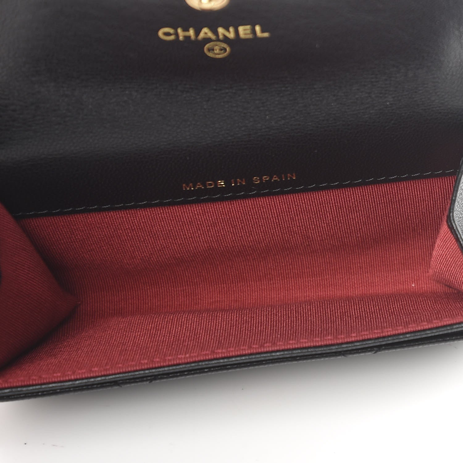 Chanel Lambskin Quilted Chanel 19 Flap Card Holder Black 4 of 9