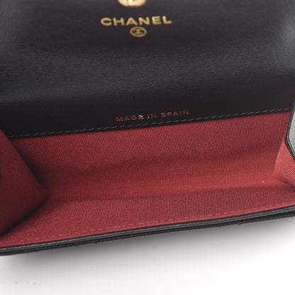 Chanel Lambskin Quilted Chanel 19 Flap Card Holder Black 4 of 9